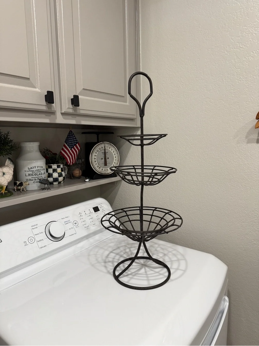 Vintage Pier 1 3 Tier Wrought Iron Fruit Stand